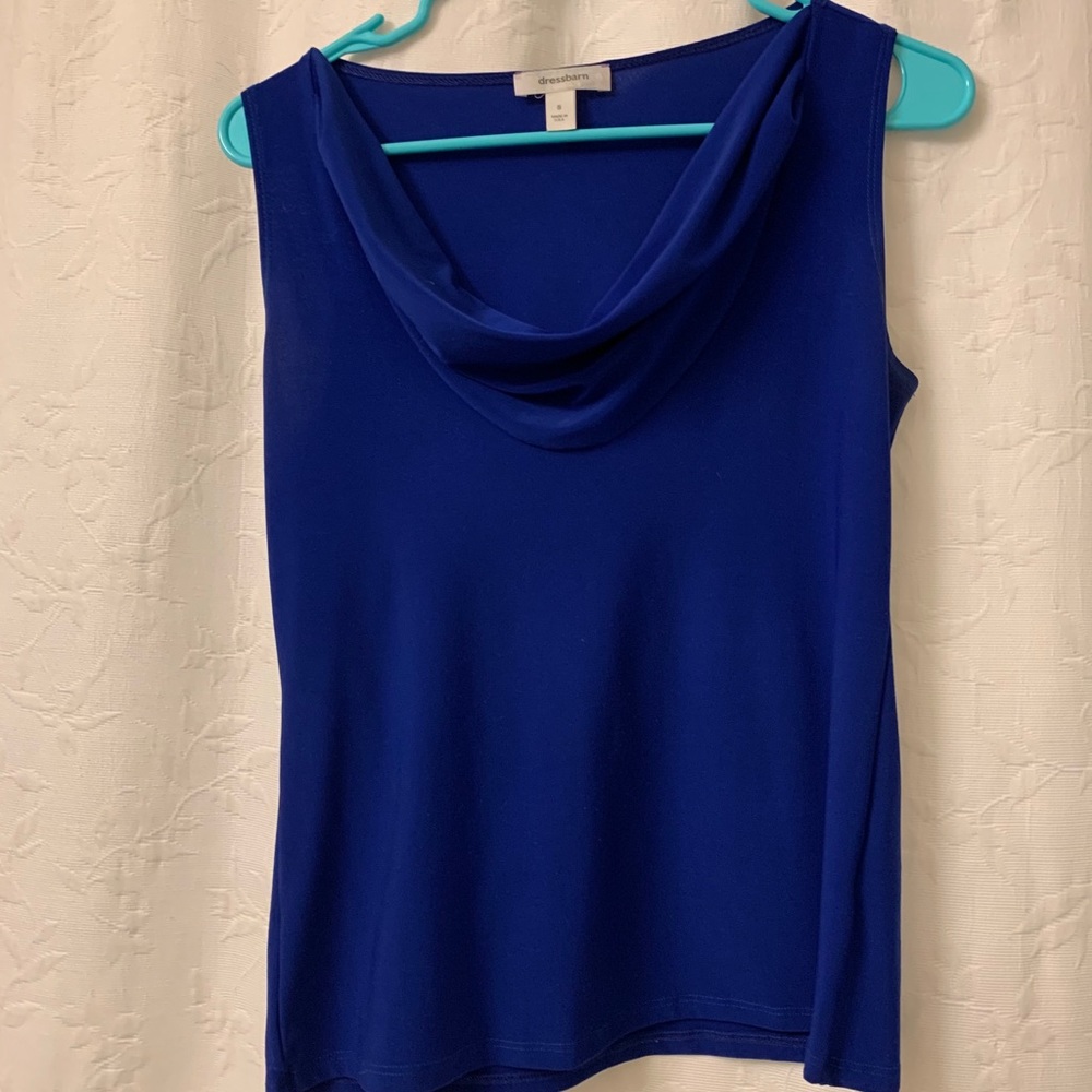 Dress Barn Blue Scoop Neck Blouse